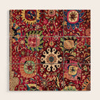 Safavid Carpet Fragment Wood Wall Art Gallery Image 1
