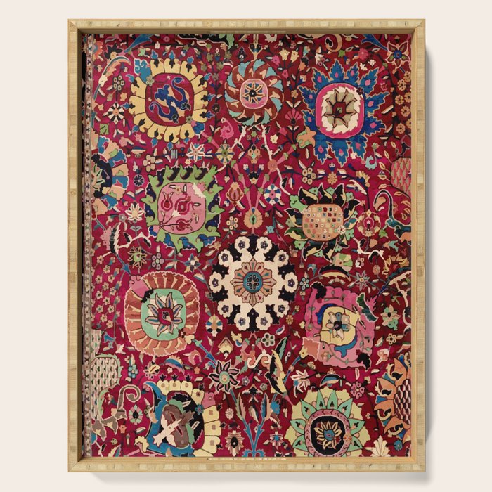 Safavid Carpet Fragment Serving Tray Gallery Image 1