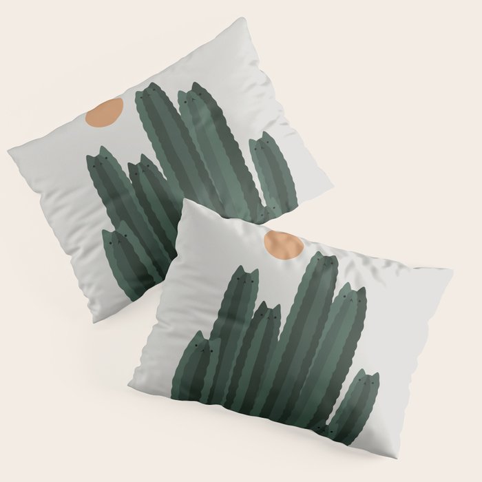 Cat and Plant 31 Pillow Sham Gallery Image 3