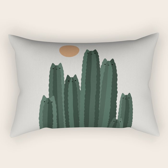 Cat and Plant 31 Rectangular Pillow Gallery Image 2