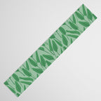 Tropical leaf pattern in cool greens Table Runner Gallery Image 3