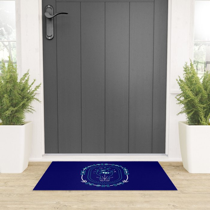 She Believed - Navy & Turquoise Palette Welcome Mat Gallery Image 3