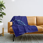 She Believed - Navy & Turquoise Palette Throw Blanket Gallery Image 1