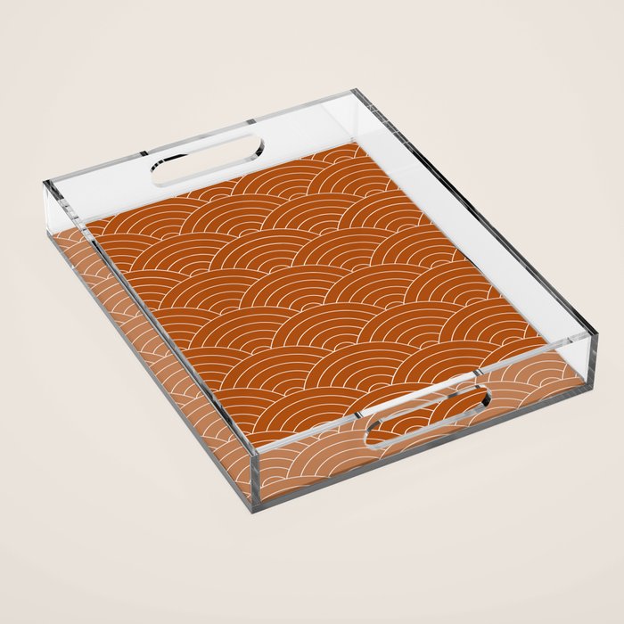 Waves (Rust) Acrylic Tray Gallery Image 1