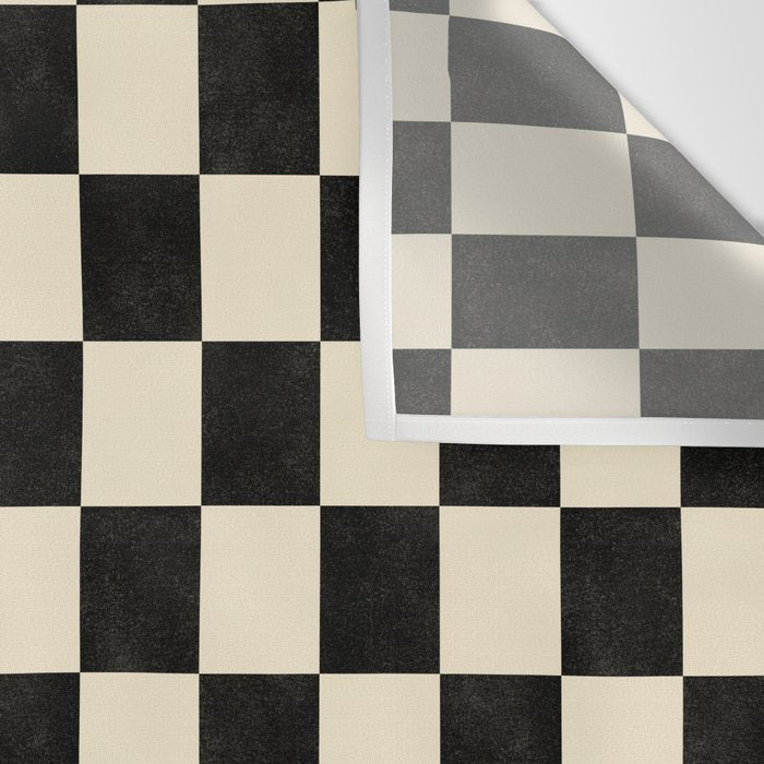 Checkers - Black and Cream Wall Tapestry Gallery Image 3