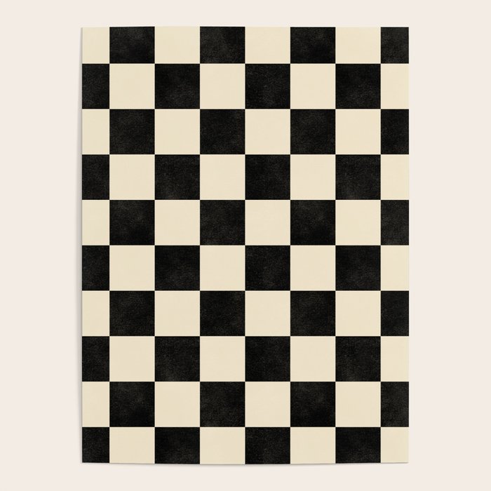 Checkers - Black and Cream Poster Gallery Image 1