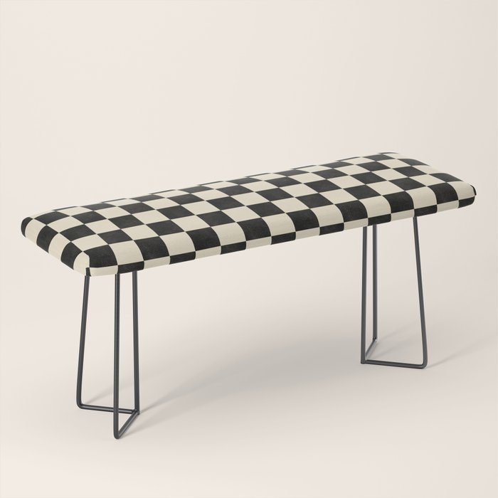 Checkers - Black and Cream Bench Gallery Image 1