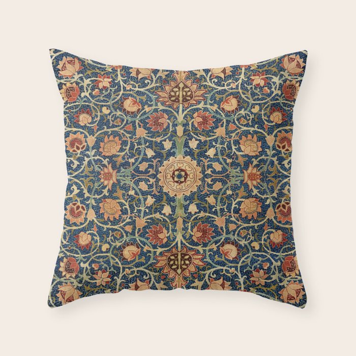 Holland Park Rug by William Morris Throw Pillow Gallery Image 6