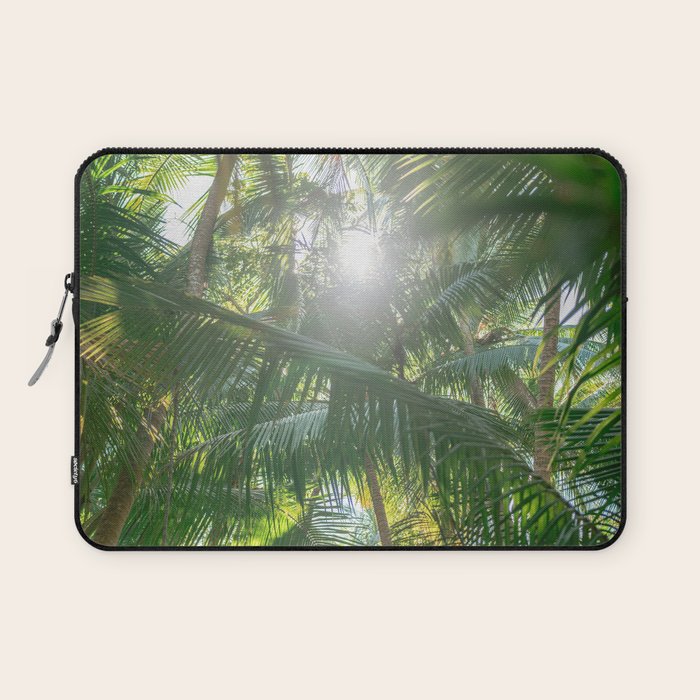 Costa Rica | Palm leaves travel photography Laptop Sleeve Gallery Image 1