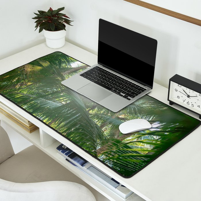 Costa Rica | Palm leaves travel photography Desk Mat Gallery Image 2