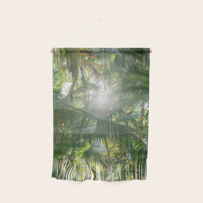 Costa Rica | Palm leaves travel photography Wall Hanging Gallery Image 1