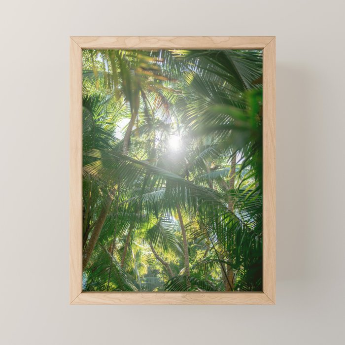 Costa Rica | Palm leaves travel photography Mini Art Print Gallery Image 1