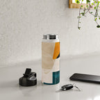 mid century shapes abstract painting Water Bottle Gallery Image 4