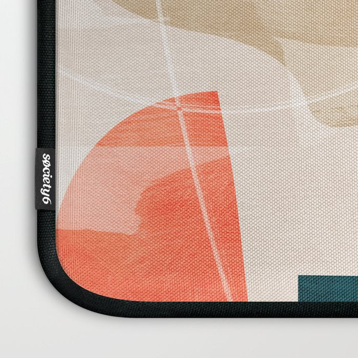 mid century shapes abstract painting Laptop Sleeve Gallery Image 3