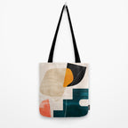 mid century shapes abstract painting Tote Bag Gallery Image 2