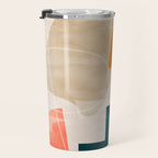 mid century shapes abstract painting Travel Mug Gallery Image 3