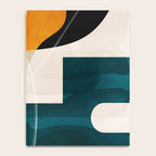 mid century shapes abstract painting Notebook Gallery Image 4