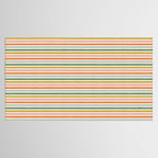 Colorful retro stripe line art pattern Tablecloth Gallery Image 2