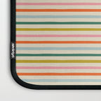 Colorful retro stripe line art pattern Laptop Sleeve Gallery Image 3
