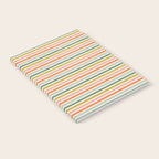 Colorful retro stripe line art pattern Notebook Gallery Image 2