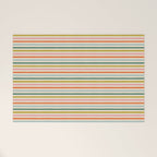 Colorful retro stripe line art pattern Welcome Mat Gallery Image 1