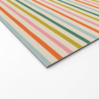 Colorful retro stripe line art pattern Welcome Mat Gallery Image 2