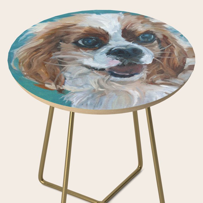 Poppy King Charles Cavalier Portrait Side Table Gallery Image 2