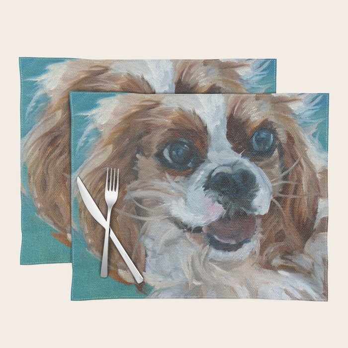 Poppy King Charles Cavalier Portrait Placemat Gallery Image 1