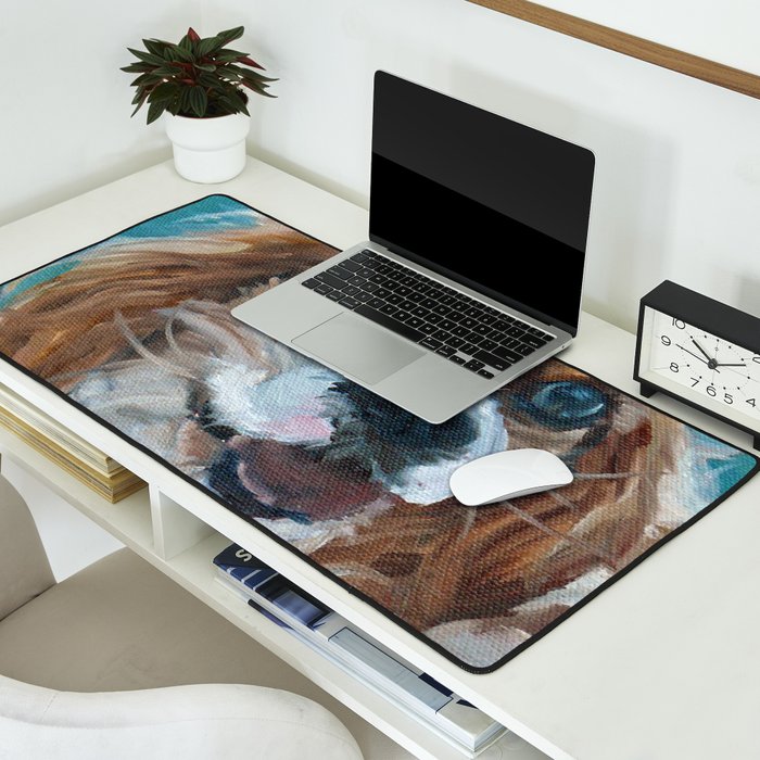 Poppy King Charles Cavalier Portrait Desk Mat Gallery Image 2