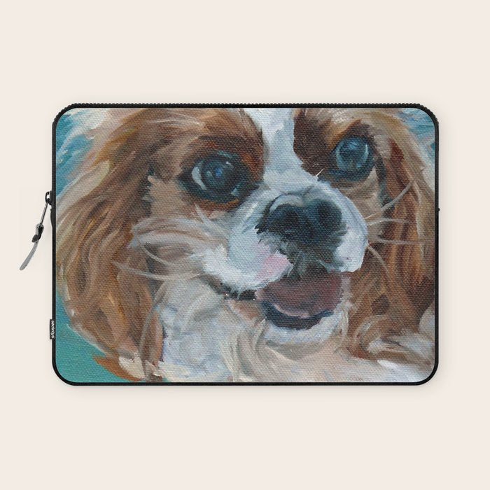 Poppy King Charles Cavalier Portrait Laptop Sleeve Gallery Image 1