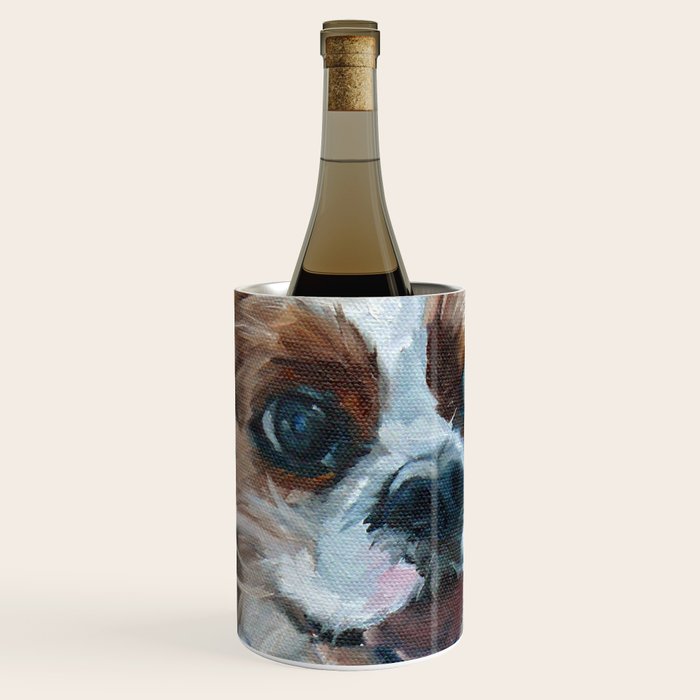 Poppy King Charles Cavalier Portrait Wine Chiller Gallery Image 1