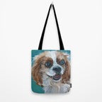 Poppy King Charles Cavalier Portrait Tote Bag Gallery Image 2