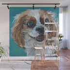 Poppy King Charles Cavalier Portrait Wall Mural Gallery Image 1