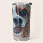 Poppy King Charles Cavalier Portrait Travel Mug Gallery Image 2