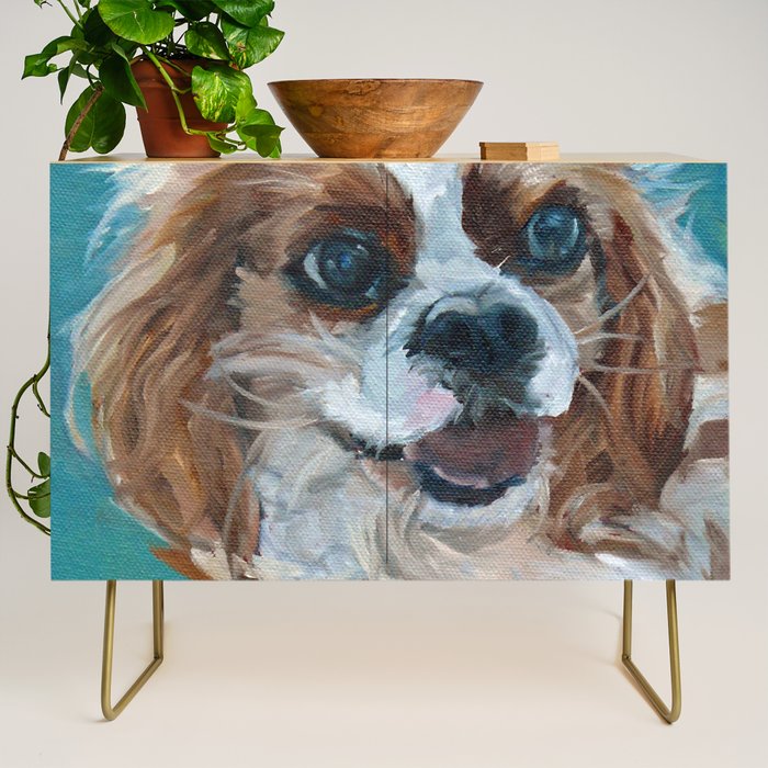 Poppy King Charles Cavalier Portrait Credenza Gallery Image 1