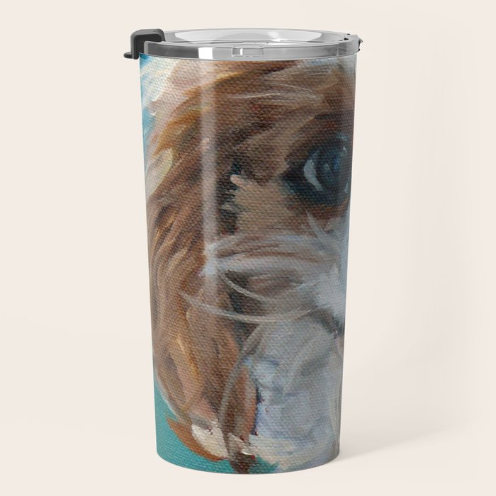 Poppy King Charles Cavalier Portrait Travel Mug Gallery Image 3