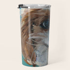 Poppy King Charles Cavalier Portrait Travel Mug Gallery Image 3