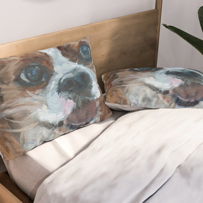 Poppy King Charles Cavalier Portrait Pillow Sham Gallery Image 2