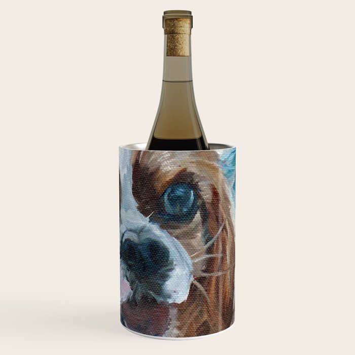 Poppy King Charles Cavalier Portrait Wine Chiller Gallery Image 3