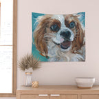 Poppy King Charles Cavalier Portrait Wall Tapestry Gallery Image 2