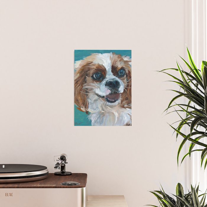 Poppy King Charles Cavalier Portrait Poster Gallery Image 2
