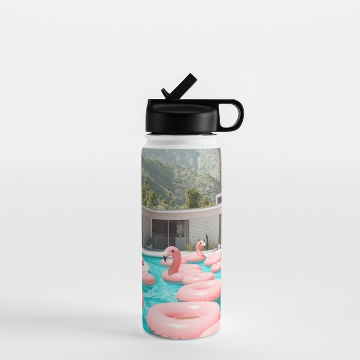 Flamingo Pool Party Water Bottle Gallery Image 1