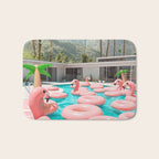 Flamingo Pool Party Bath Mat Gallery Image 1