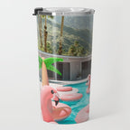 Flamingo Pool Party Travel Mug Gallery Image 3