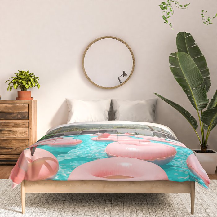 Flamingo Pool Party Comforter Gallery Image 3