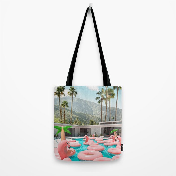 Flamingo Pool Party Tote Bag Gallery Image 2