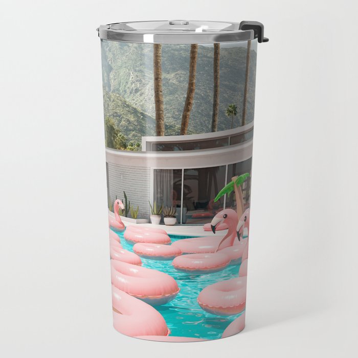 Flamingo Pool Party Travel Mug Gallery Image 2