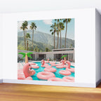 Flamingo Pool Party Wall Mural Gallery Image 2