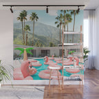 Flamingo Pool Party Wall Mural Gallery Image 1