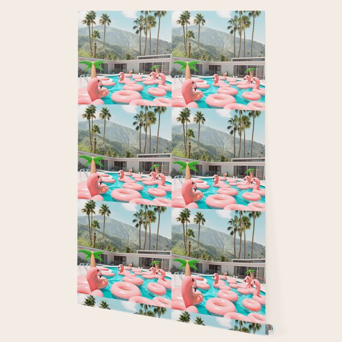 Flamingo Pool Party Wallpaper Gallery Image 2